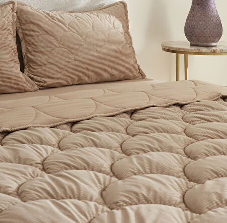 Karaca Home Cowrie Çift Kişilik Luxury Comfort Set/Uyku Seti Bej