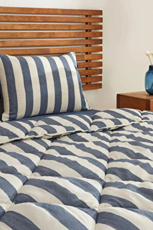 Sarah Anderson Barlet Tek Kişilik Comfort Set/Uyku Seti Çizgili Mavi