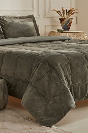 Karaca Home Flufy Çift Kişilik Soft Dream Comfort Set/Uyku Seti Haki