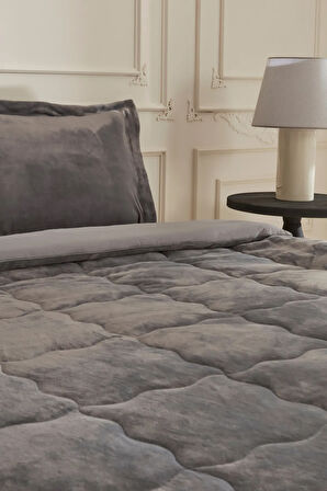 Karaca Home Flufy Çift Kişilik Soft Dream Comfort Set/Uyku Seti Antrasit