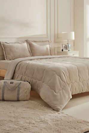Karaca Home Flufy Tek Kişilik Soft Dream Comfort Set/Uyku Seti Bej