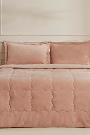 Karaca Home Flufy Çift Kişilik Soft Dream Comfort Set/Uyku Seti Pudra