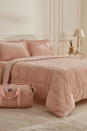 Karaca Home Flufy Çift Kişilik Soft Dream Comfort Set/Uyku Seti Pudra