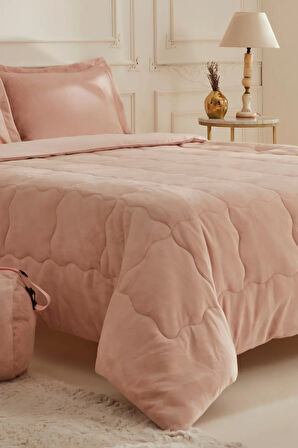 Karaca Home Flufy Çift Kişilik Soft Dream Comfort Set/Uyku Seti Pudra