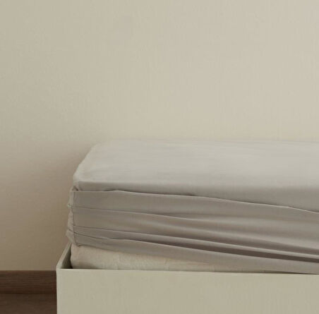 Karaca Home Basıc Gri Fitted Tek Kişilik Çarşaf 100x200x30cm