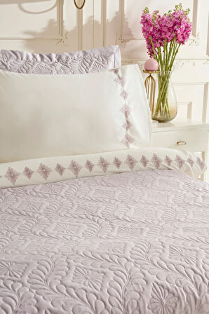 Karaca Home Glory Çift Kişilik %100 Pamuk 7 Parça Düet Set Pembe