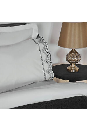 Karaca Home Orvel Çift Kişilik Nakışlı Nevresim Takımı Beyaz