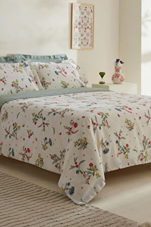 Karaca Home Dina %100 Pamuk Çift Kişilik Nevresim Takımı Multicolor