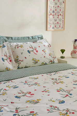 Karaca Home Dina %100 Pamuk Çift Kişilik Nevresim Takımı Multicolor