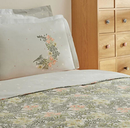 Karaca Home Cindy %100 Pamuk Çift Kişilik Nevresim Takımı Yeşil