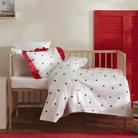 Karaca Home Ladybug Beyaz Kırmızı Bebek Nevresim Takımı