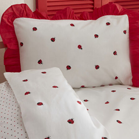 Karaca Home Ladybug Beyaz Kırmızı Bebek Nevresim Takımı