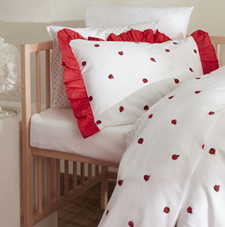 Karaca Home Ladybug Beyaz Kırmızı Bebek Nevresim Takımı