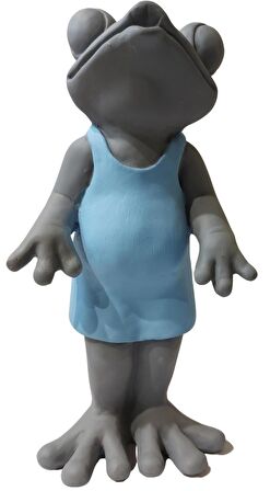 Biev Tatilci Kurbağa Biblo Gri-Mavi 23x16x45 cm