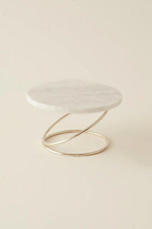 Karaca Home Angelina Mermer Dekoratif Mumluk Gümüş 17x9 cm