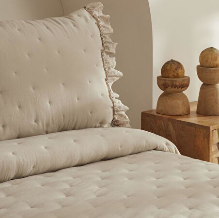 Karaca Home Aurora Bej Çift Kişilik Yatak Örtüsü