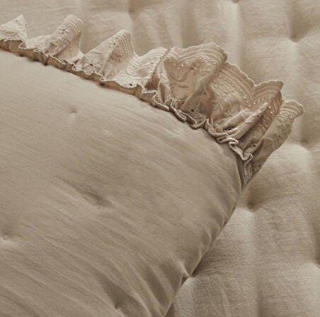 Karaca Home Aurora Bej Çift Kişilik Yatak Örtüsü