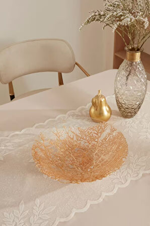 Karaca Home Autumn Dekoratif Tabak Gold
