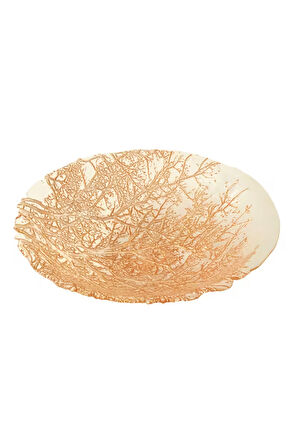 Karaca Home Autumn Dekoratif Tabak Gold