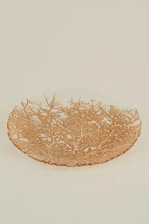 Karaca Home Autumn Dekoratif Tabak Gold