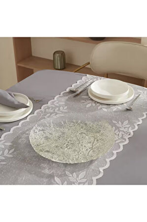 Karaca Home Autumn Dekoratif Tabak Gümüş