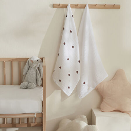 LADYBUG 2'Lİ BEBEK MÜSLİN SET 65X65 CM KIRMIZI