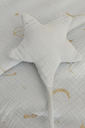 Karaca Home Starry Müslin %100 Pamuk Bebek Battaniye Mavi 70x100 cm