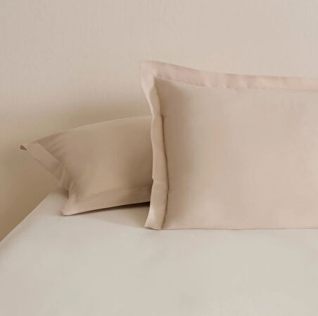 Karaca Home Basic Volanlı 2'li Yastık Kılıfı Bej 50X70 Cm