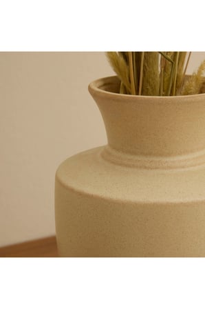 Karaca Home Enna Vazo Bej 14,5x14,5x22 cm