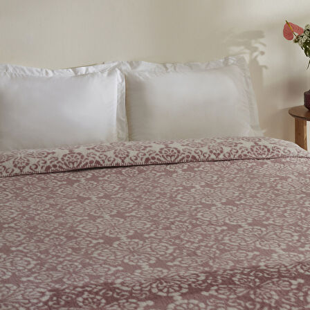 Karaca Home Elvira Tek Kişilik Akrilik Battaniye Mürdüm