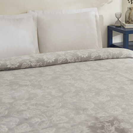 Karaca Home Glorinda Çift Kişilik Akrilik Battaniye Açık Gri