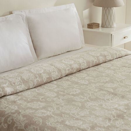 Karaca Home Glorinda Çift Kişilik Akrilik Battaniye Açık Kahve