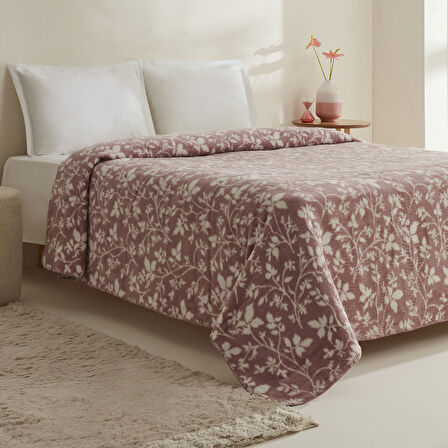 Karaca Home Cinta Çift Kişilik Akrilik Battaniye Mürdüm