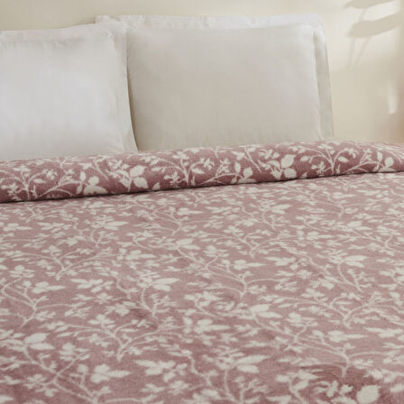 Karaca Home Cinta Çift Kişilik Akrilik Battaniye Mürdüm