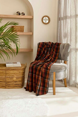 Karaca Home Flanel Throw Tv Battaniyesi Beyaz/Kırmızı