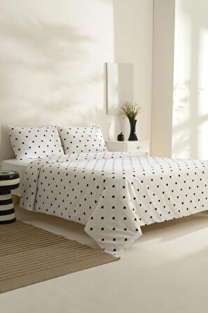 Sarah Anderson Amour Çift Kişilik Nevresim Takımı Siyah