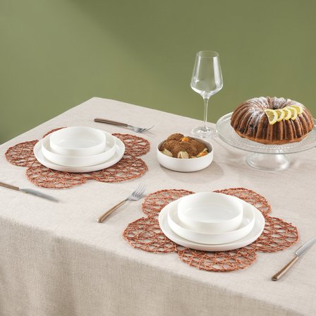 Karaca Home Daisy Amerikan Servisi 2'li Set Turuncu