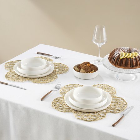 Karaca Home Daisy Amerikan Servisi 2'li Set Naturel