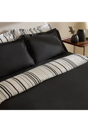 Karaca Home Cool Stripe Çift Kişilik Nevresim Takımı Siyah