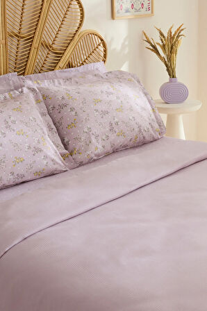 Karaca Home Noa Bambu Çift Kişilik Pike Takımı Açık Mürdüm