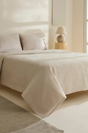 Karaca Home Sarra Britli Bambu Tek Kişilik Pike Takımı Taş