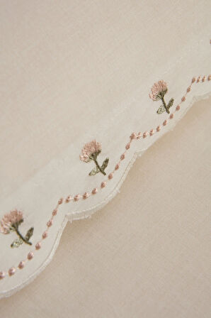 Karaca Home Helia Nakışlı %100 Pamuk Çift Kişilik Nevresim Takımı Beyaz