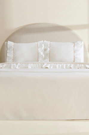 Karaca Home Viento %100 Pamuk Çift Kişilik Nevresim Takımı Beyaz