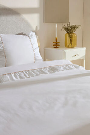 Karaca Home Viento %100 Pamuk Çift Kişilik Nevresim Takımı Beyaz