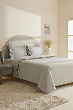 Karaca Home Viento %100 Pamuk Çift Kişilik Nevresim Takımı Gri