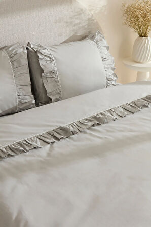 Karaca Home Viento %100 Pamuk Çift Kişilik Nevresim Takımı Gri