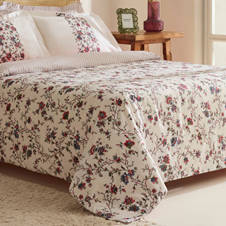 Karaca Home Inara %100 Pamuk Çift Kişilik Nevresim Takımı Kırmızı