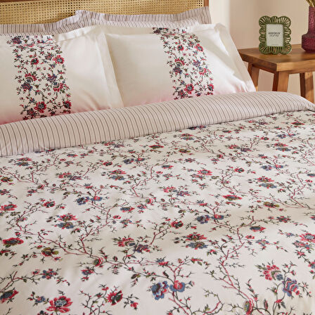 Karaca Home Inara %100 Pamuk Çift Kişilik Nevresim Takımı Kırmızı