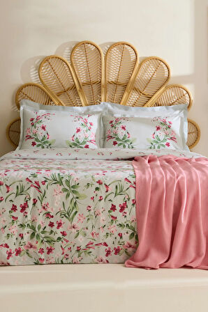 Karaca Home Madison %100 Pamuk Çift kişilik Nevresim Pike Takımı Pembe