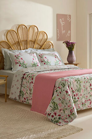 Karaca Home Madison %100 Pamuk Çift kişilik Nevresim Pike Takımı Pembe